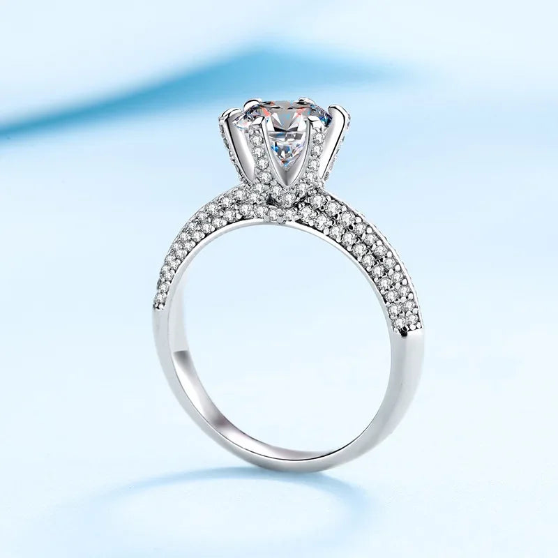 PT950 Platinum Moissanite Lover Wedding Rings