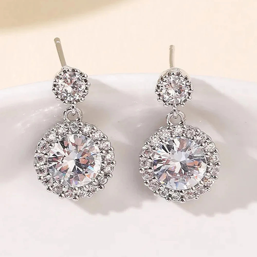 2.6cttw Full Moissanite Pendant Earring