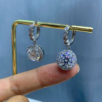 Moissanite Hoop Earring