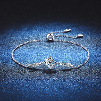 1CT Moissanite Charm Bracelet