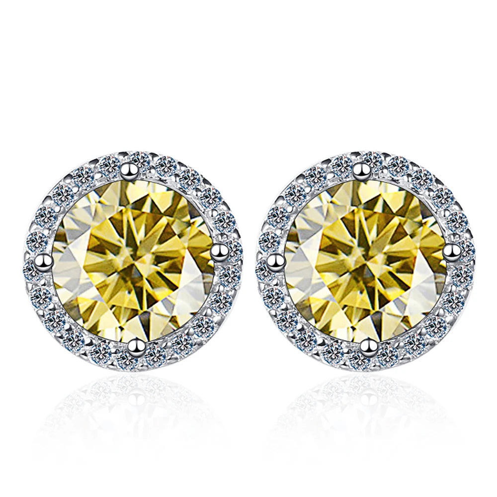 Colorful Moissanite Earrings