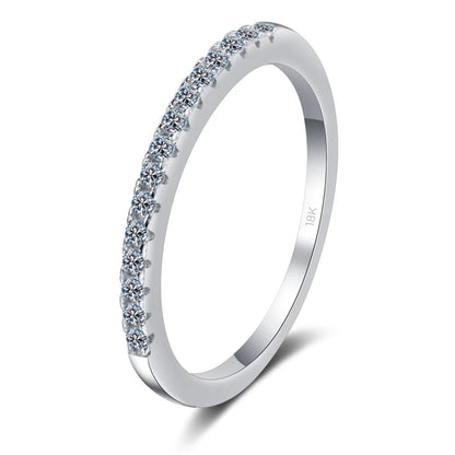 Designer 18K White Gold  Moissanite Wedding Ring