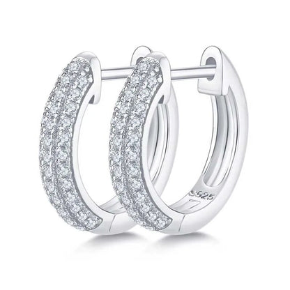 0.37ct Moissanite Diamond Hoop Earrings