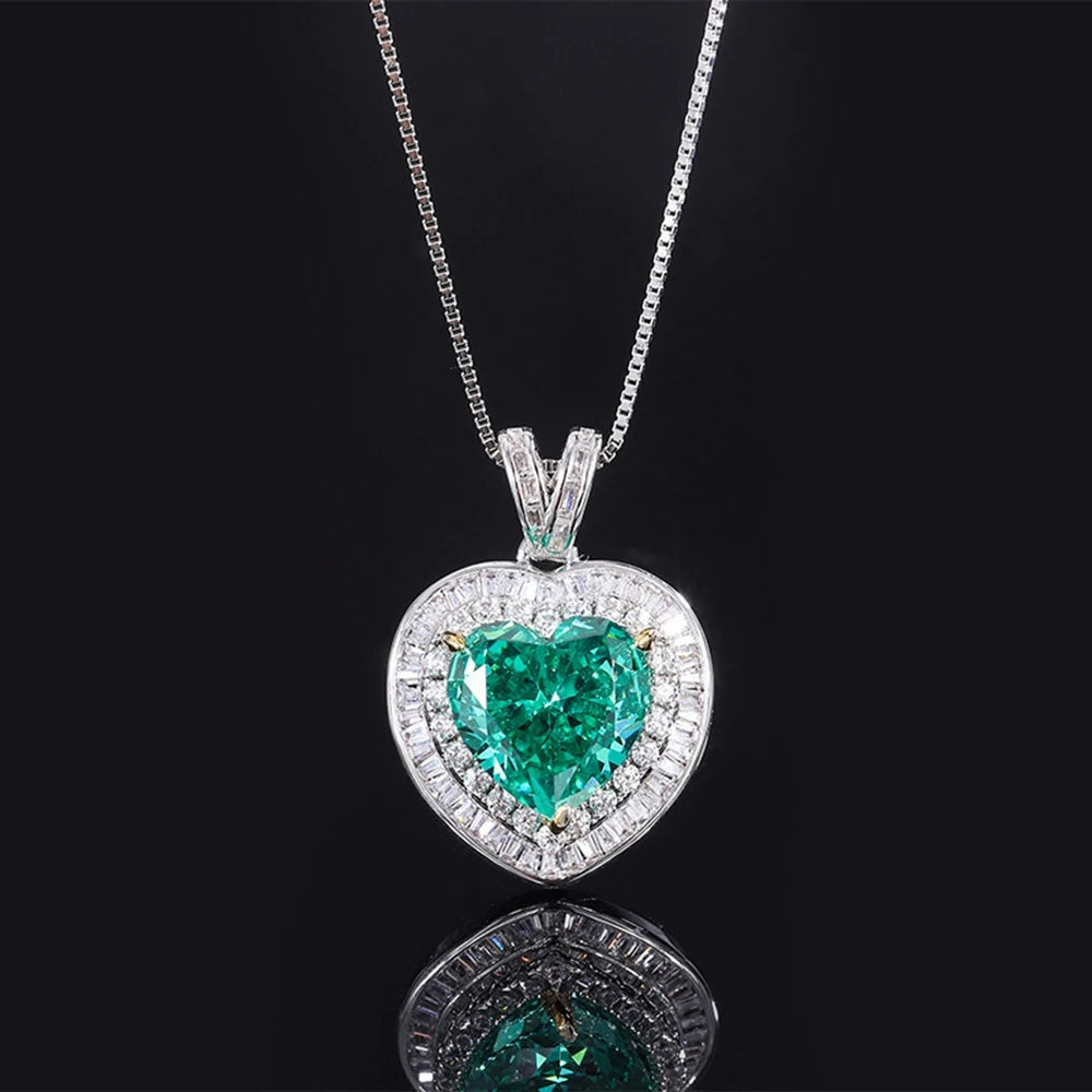 Moissanite Heart Pendant Necklace