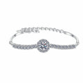 Moissanite Tennis Bracelets 2.4cttw D Color 100% Real for Women Elegant Sparkling S925 Sterling Silver Chain