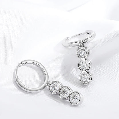 0.6/1.8cttw Full Moissanite Drop Earrings