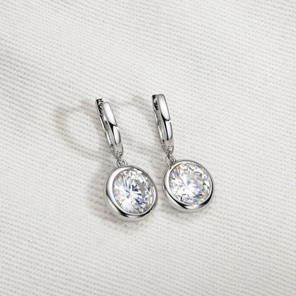 Moissanite Drop Earring For Women Girls 925 Sterling Silver Pendant Earrings