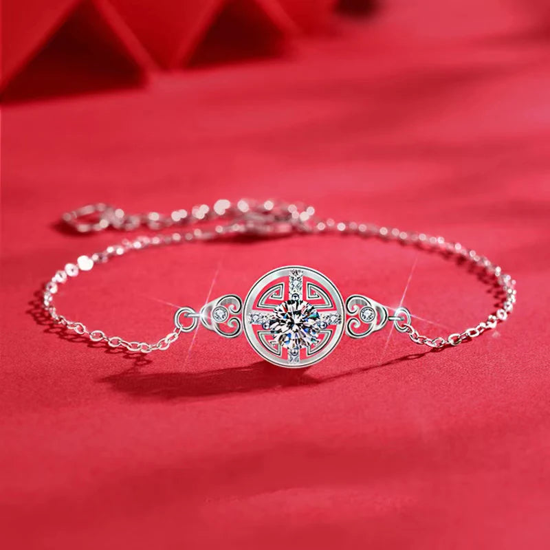 0.5ct Moissanite Charm Bracelet