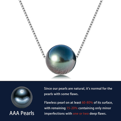 Natural Tahiti Black Pearl Seawater Pearl Pendant