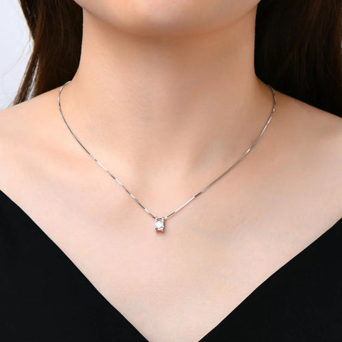 925 Silver 5mm Moissanite Diamond Necklace for Women Certified Original Rose Gold Plated Bull Head Pendant Necklace Choker Chain