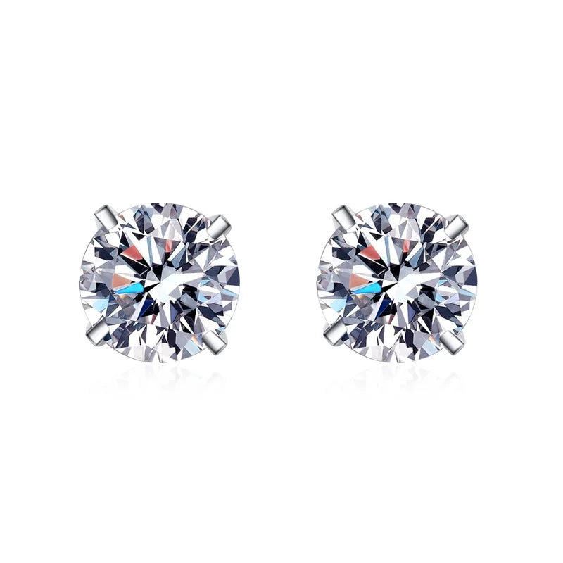 Moissanite Sparkling Diamond Stud