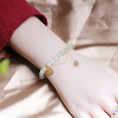 Natural Hetian Jade Gradient Bracelet Fashion Fine Jewelry