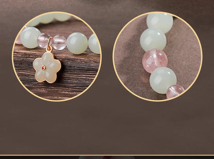 Natural Hotan Jade Peach Blossom