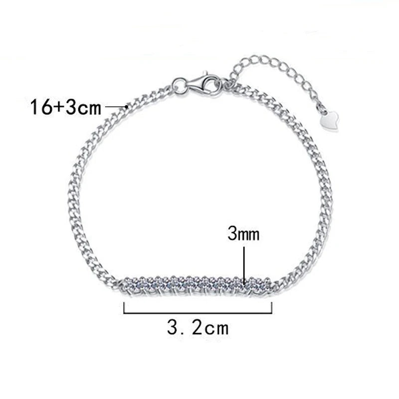 0.9ct Moissanite Diamond Tennis Bracelet