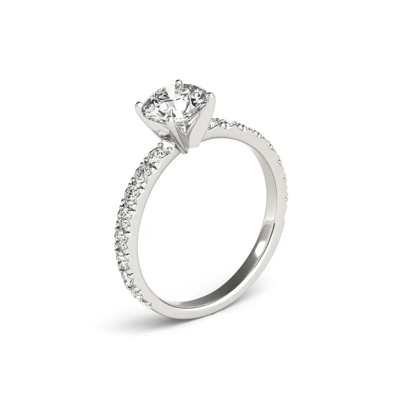 1 Carat Moissanite Wedding Ring