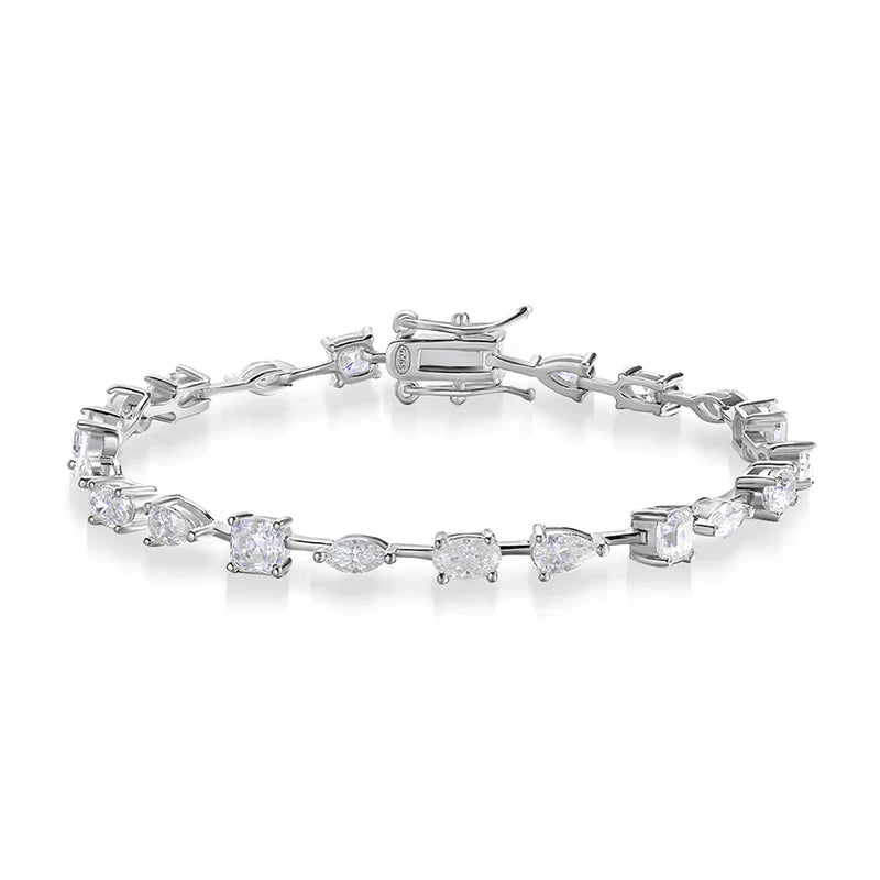 Smyoue GRA Certified D Color Moissanite Tennis Bracelet for Women Men 100% 925 Sterling Silver Chain Couple Jewelry Christmas