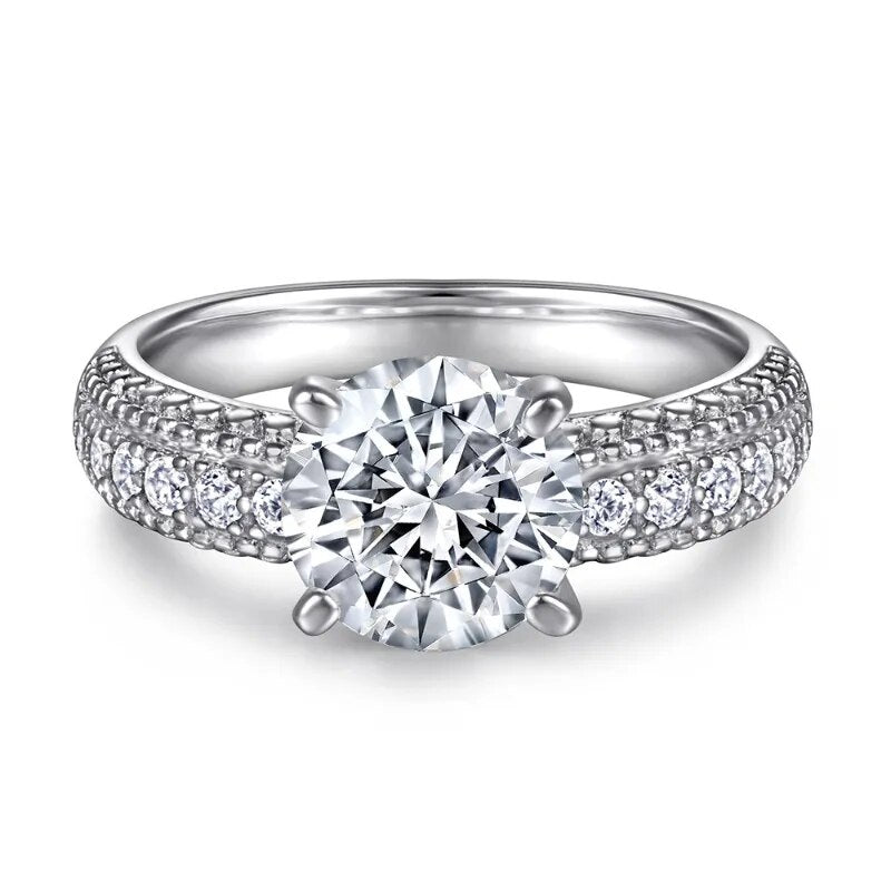 2 Carat Moissanite Diamond Ring Set