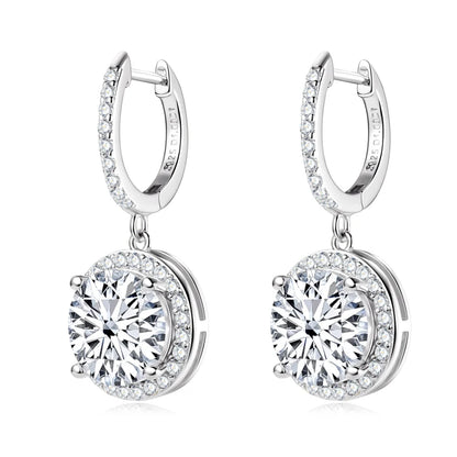 Moissanite Earring 925 Certified Silver Drop Earrings