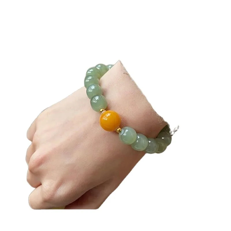 Natural Hetian Green Jade Bracelets