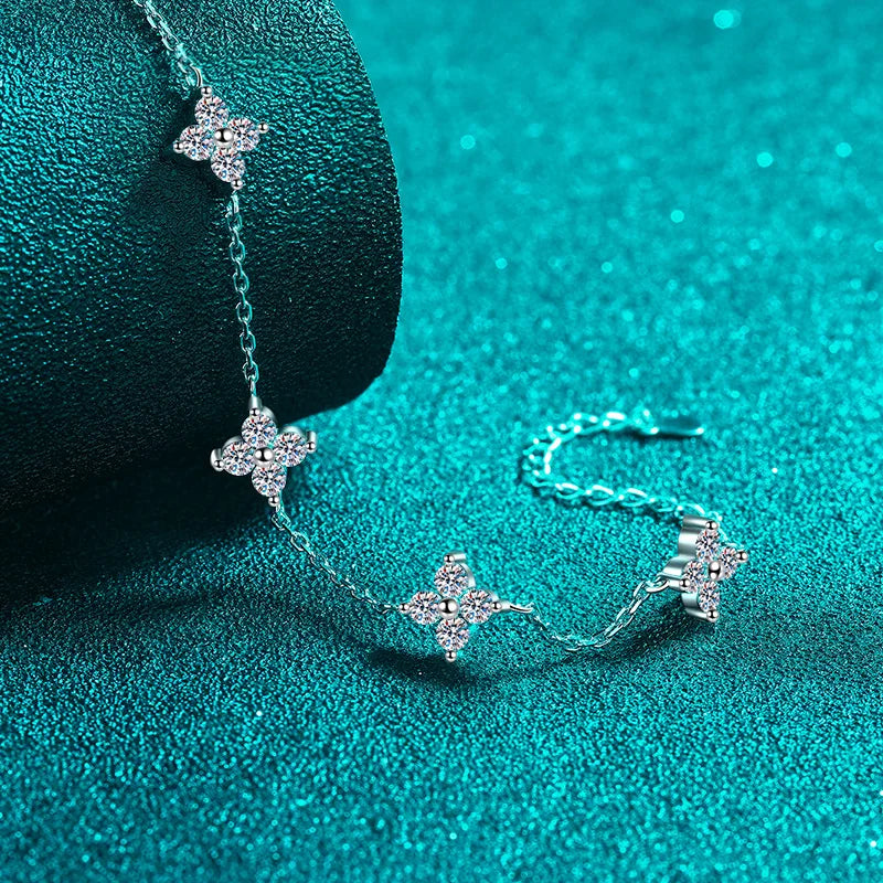 Smyoue 3mm 2cttw GRA Certified Moissanite Bracelets for Women Sparkling Luxury Chain Sterling Silver 925 Jewelry Birthday Gift