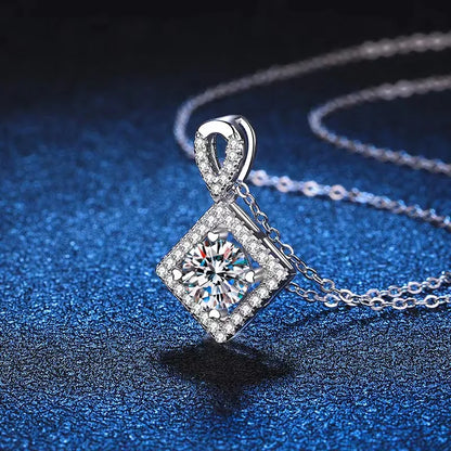 1ct Moissanite Lab Diamond Necklaces