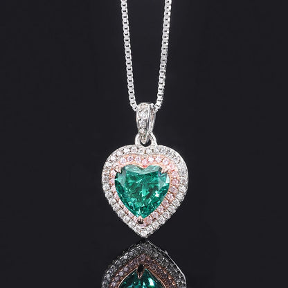 Moissanite Heart Pendant Necklace