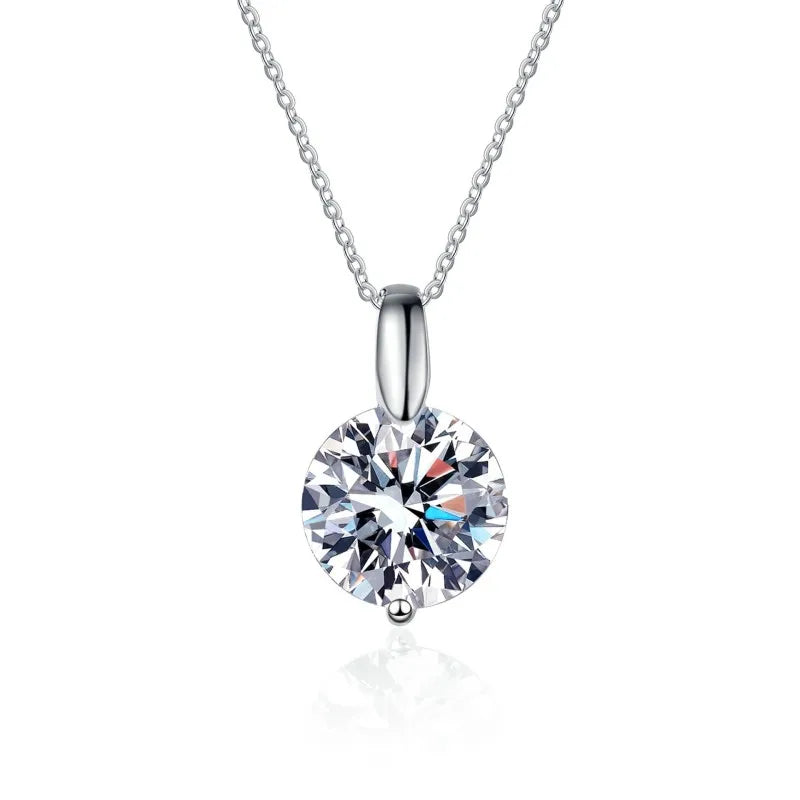 Classic 1/2/3CT VVS D color GRA Moissanite Necklace for Women Quality Diamond Pendant Platinum PT950 Original Certified female