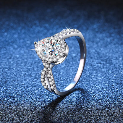 1CT Moissanite Diamond Engagement Ring