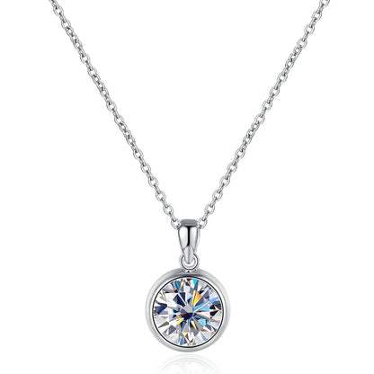 1 Carat Moissanite Drop Earring 2ct Pendant Necklace