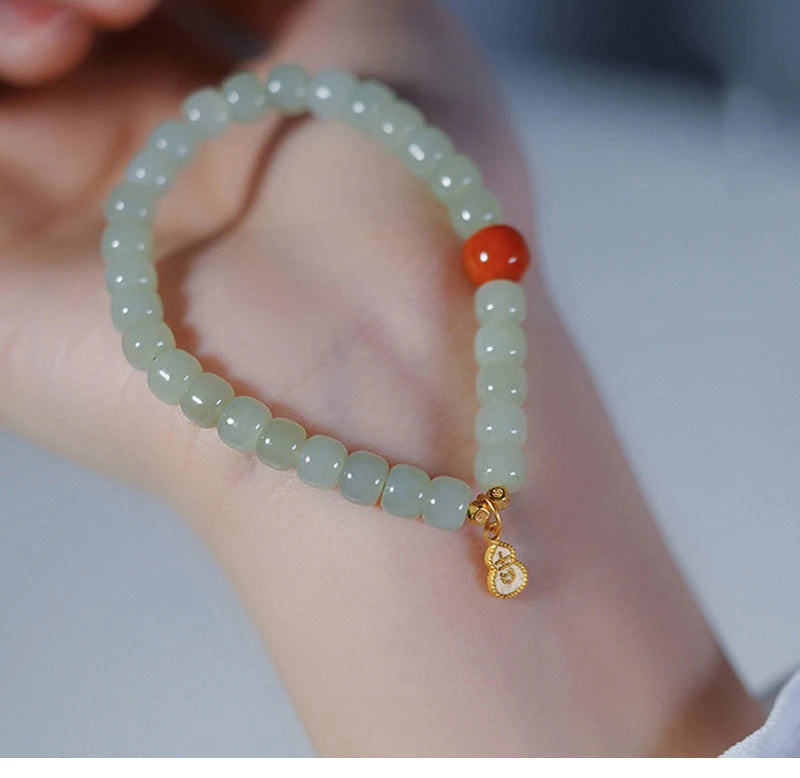 Handstring Small Design Fashion Natural Hetian Jade Bracelet Women's Strings DIY Designs Hot Selling Explosion