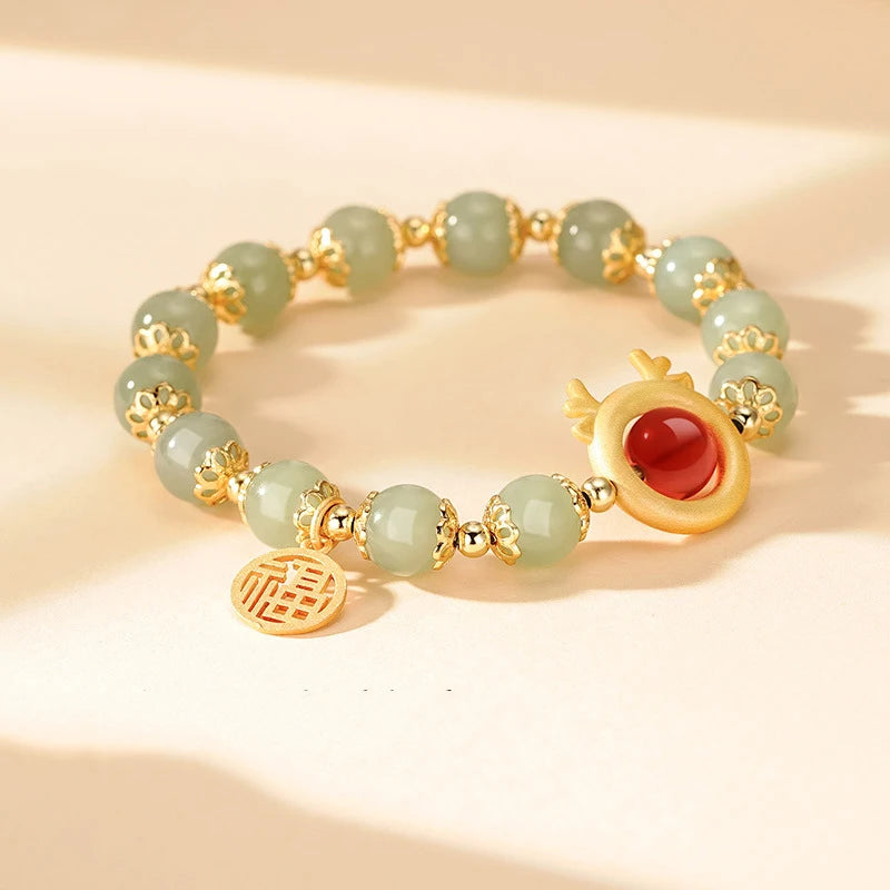 Lucky Hetian Jade Antique Bracelet