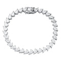 Tennis Bracelet 4x6mm Pear Moissanite s925 Sterling Silver Plated 18k White Gold with GRA Fine Bracelet for Women Man