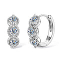 D Color Sparkling Moissanite Earrings 925 Sterling Silver Classic Shining Circle Hoop Earrings For Women Fine Jewelry
