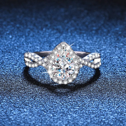 1CT Moissanite Diamond Engagement Ring