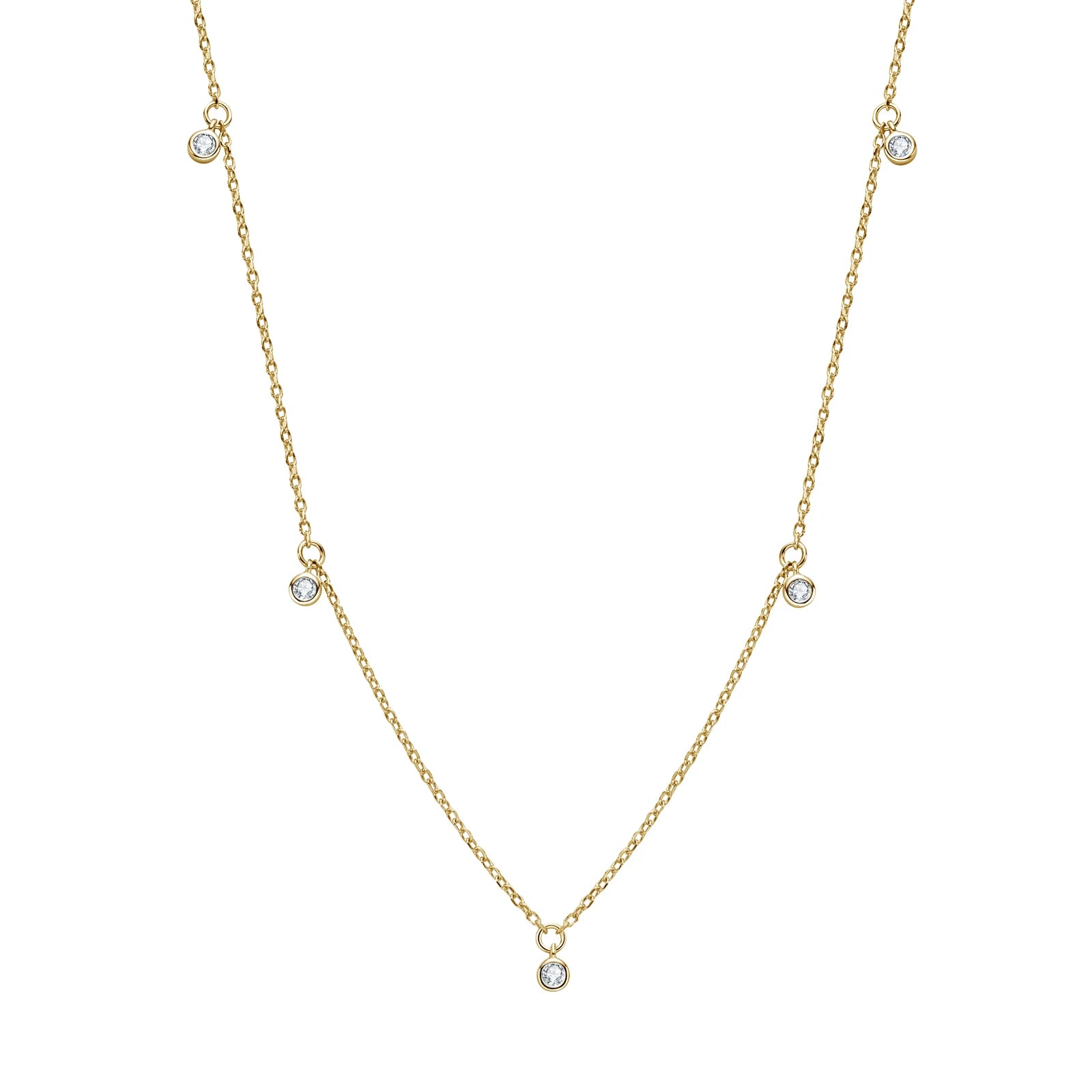 2.5mm 3mm Moissanite Diamond Necklaces Real Silver Chain 925 for Women Jewelry Plated 18K Gold Choker Birthday Gift