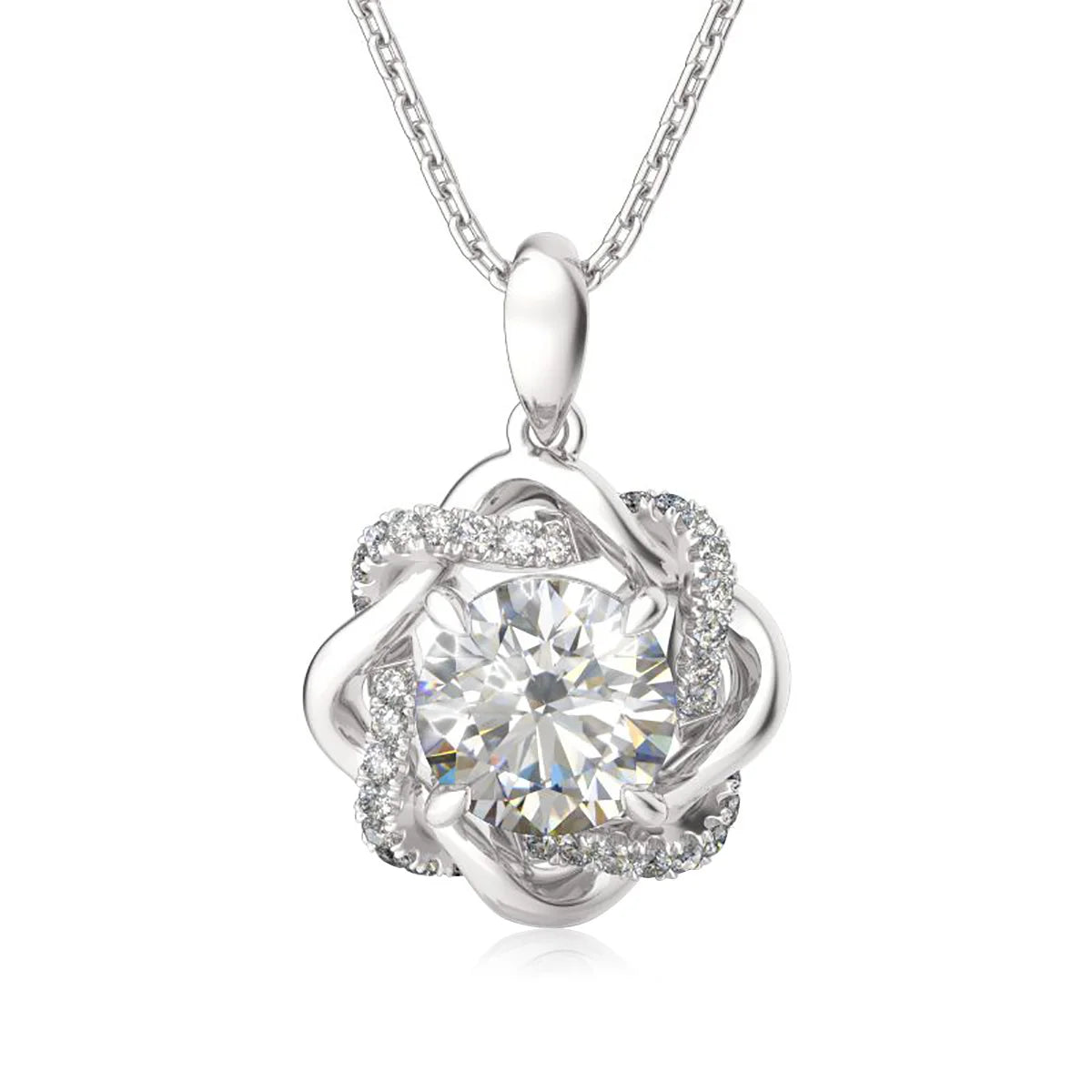 3ct Moissanite Necklace Pendant For Women Certified Silver 925 Jewelry 2025 Trending