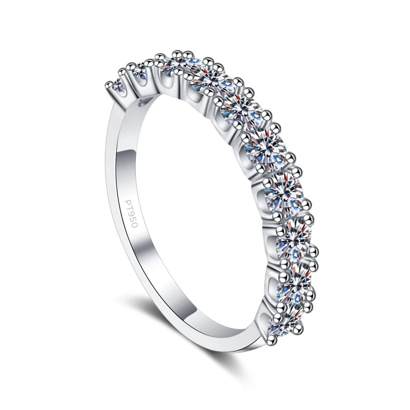 Platinum PT950 Moissanite Diamond Versatile Ring