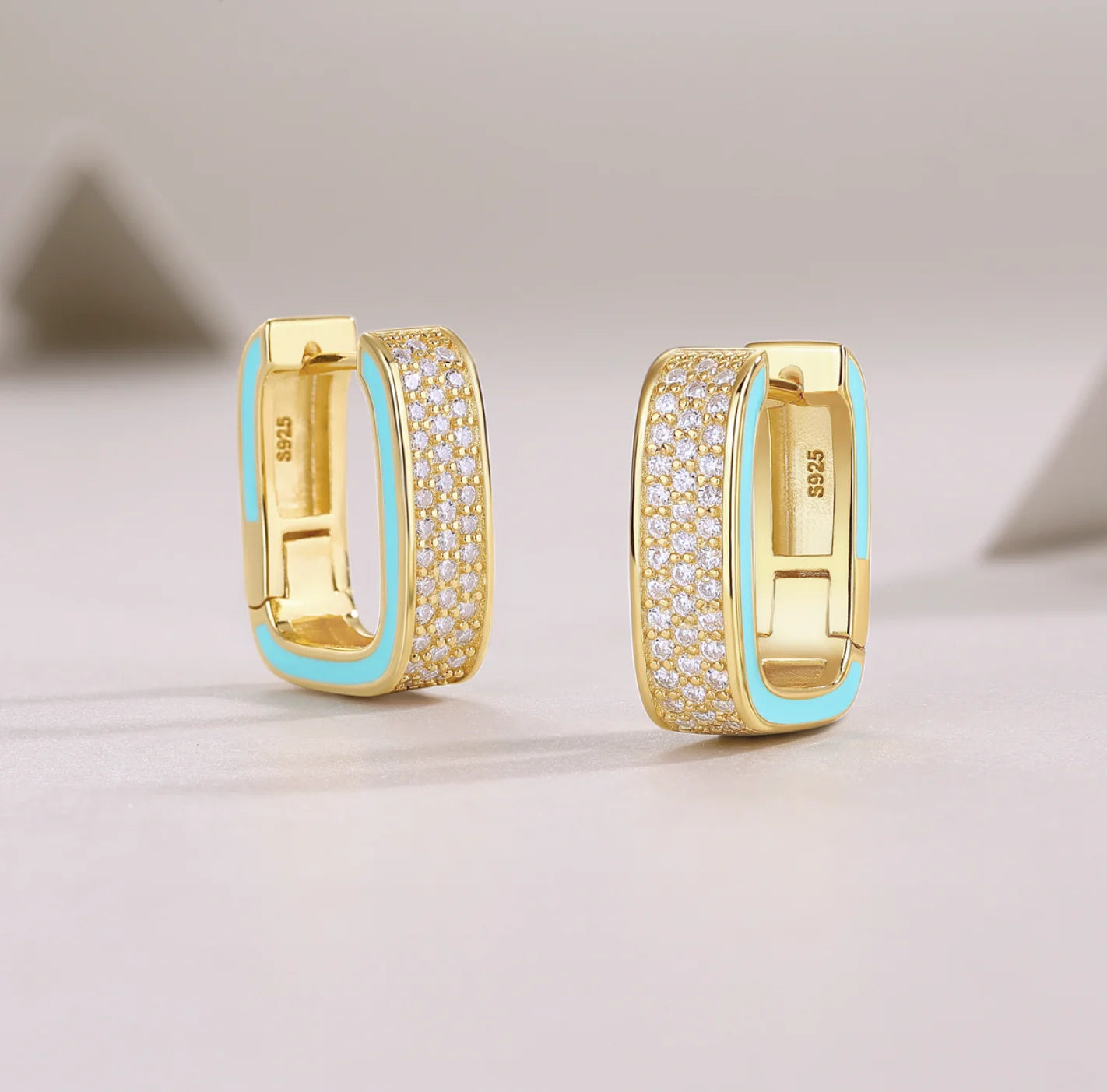 Hoop Earrings, Huggie Hoops 925 Sterling Silver Earrings for Women Sparkling Wedding Party Jewelry 1.2mm Moissanite