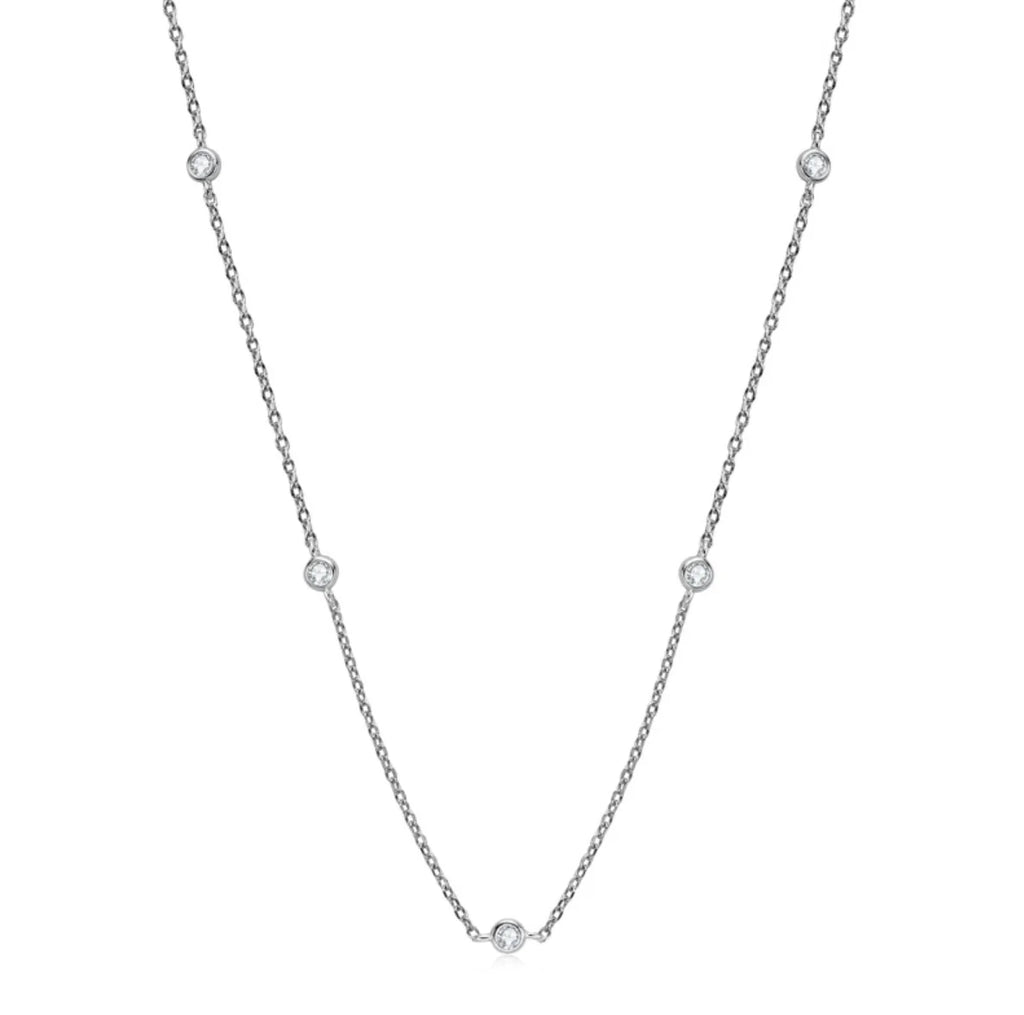 2.5mm 3mm Moissanite Diamond Necklaces Real Silver Chain 925 for Women Jewelry Plated 18K Gold Choker Birthday Gift