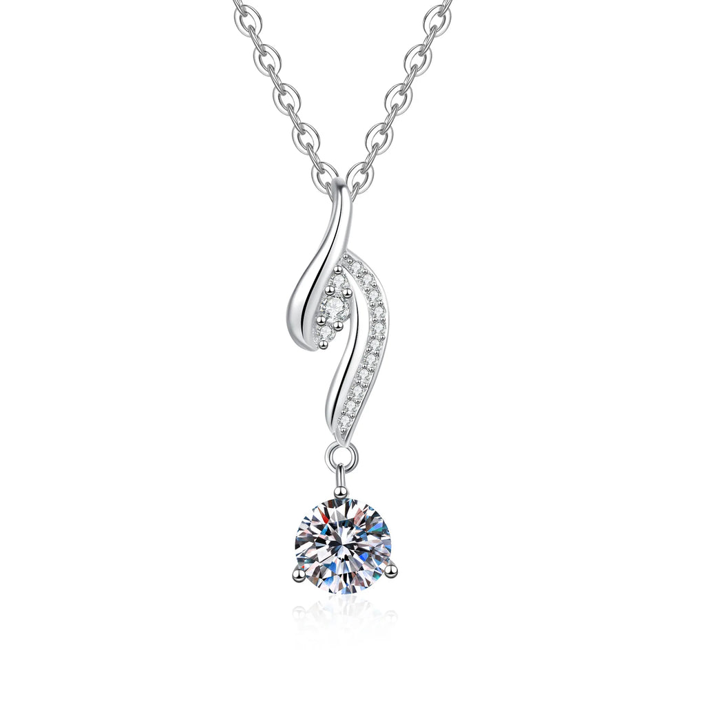 pt950 platinum moissanite diamond necklace pendant fashion light luxury simple design white gold