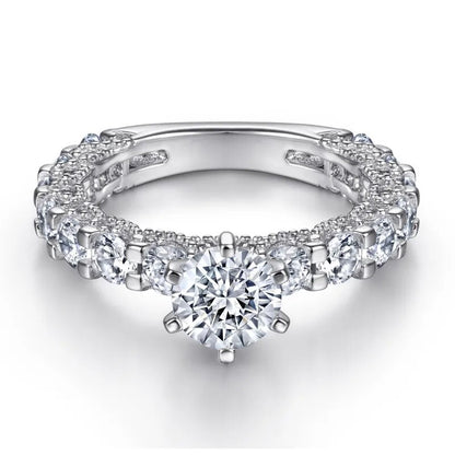 0.8 Carat Moissanite Diamond Ring Set