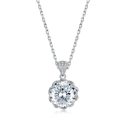 Moissanite Sparkling Pendant Necklace