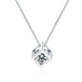 Daughter Adult's Day 18K White Gold Necklaces Women Valentine's Day 0.5/1CT Moissanite Diamond PT950 Platinum Girl Birthday Gift