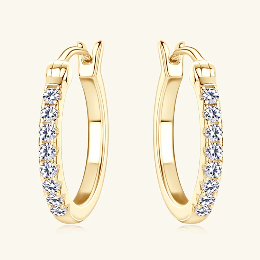 Full Moissanite Hoop Earrings