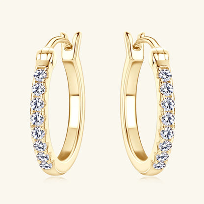 Full Moissanite Hoop Earrings