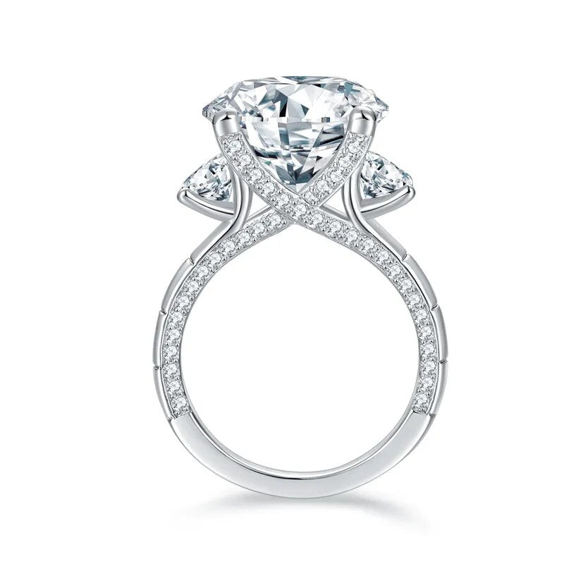 9.6 Carat All Moissanite Ring