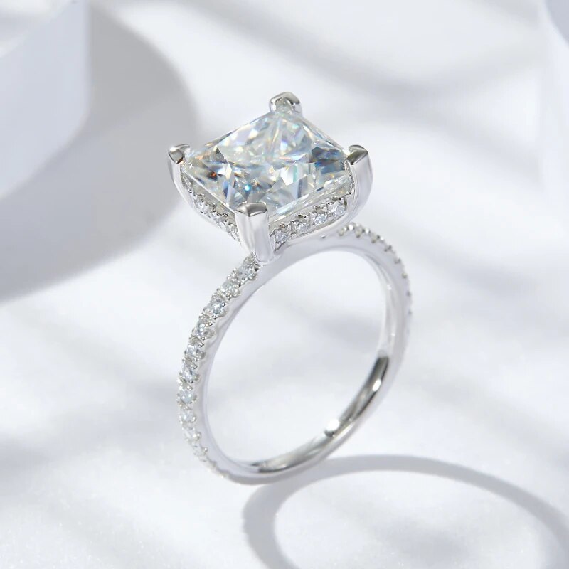 5 Carat All Moissanite Engagement Rings