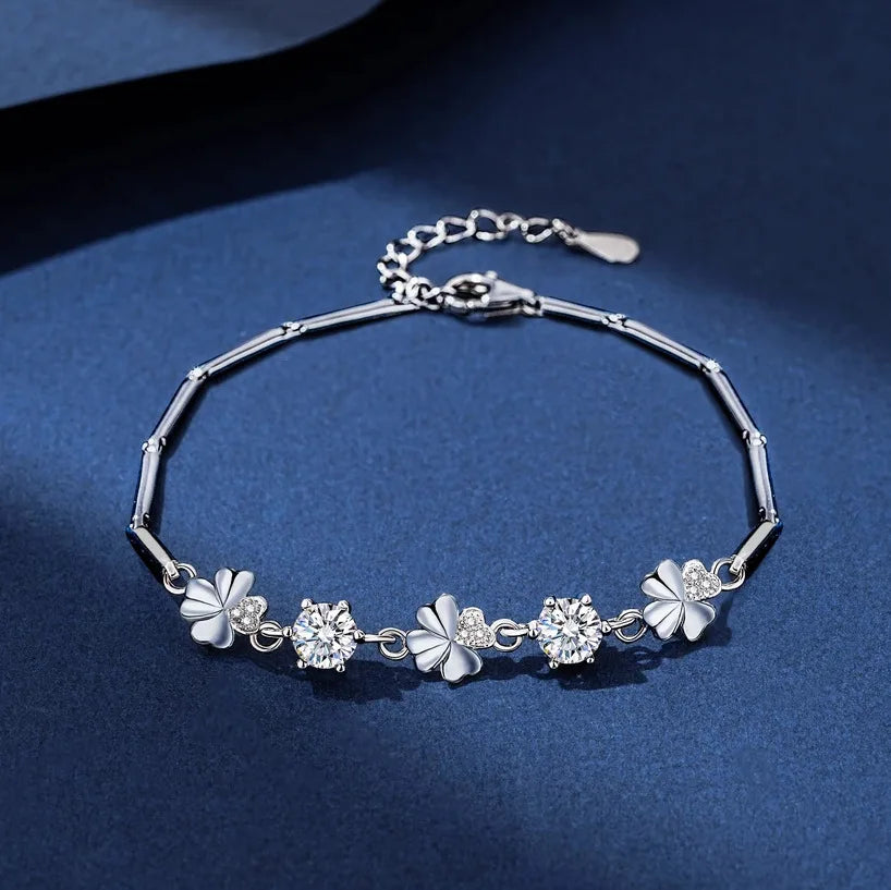 1ct Moissanite Charm Bracelets Bangle