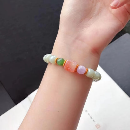 Hotan Jade Agate Multicolor Bracelet