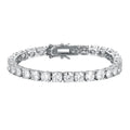Moissanite Tennis Bracelets 5mm for Women 925 Sterling Silver White Gold Bangle Wedding Sparkles Lab Diamond Bracelet GRA